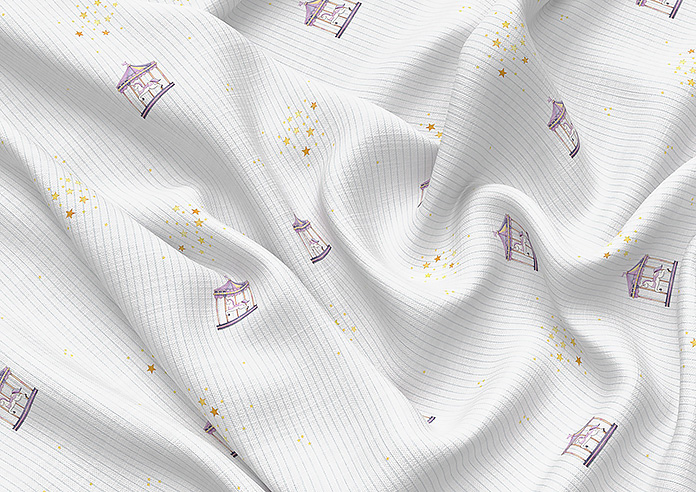 Merrily, Merry Small Violet - Made to Measure Curtains - Image 4